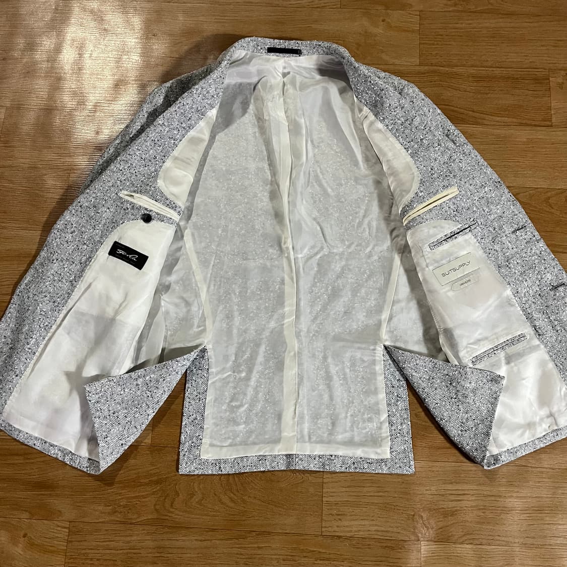 [103/32] 수트서플라이 3피스 헤링본 정장 셋업 상품이미지6