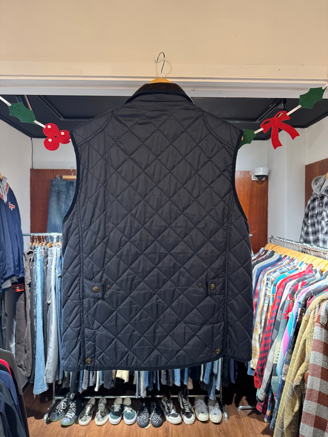 폴로랄프로렌 퀼팅 베스트 네이비 M 상품이미지4