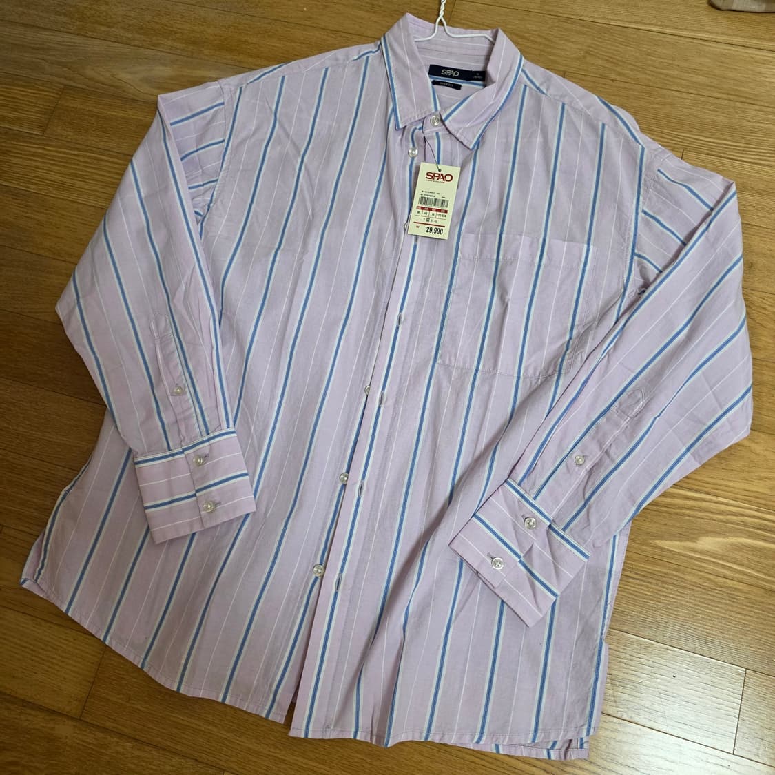 (새옷) 스파오 3만원 짜리 오버핏 셔츠 95 SPAO 스트라이프 셔츠 상품이미지2