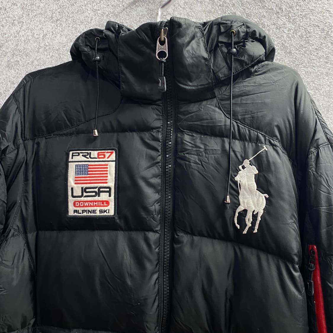 폴로 빅포니 USA 성조기 블랙 덕다운 패딩 B3596 상품이미지3