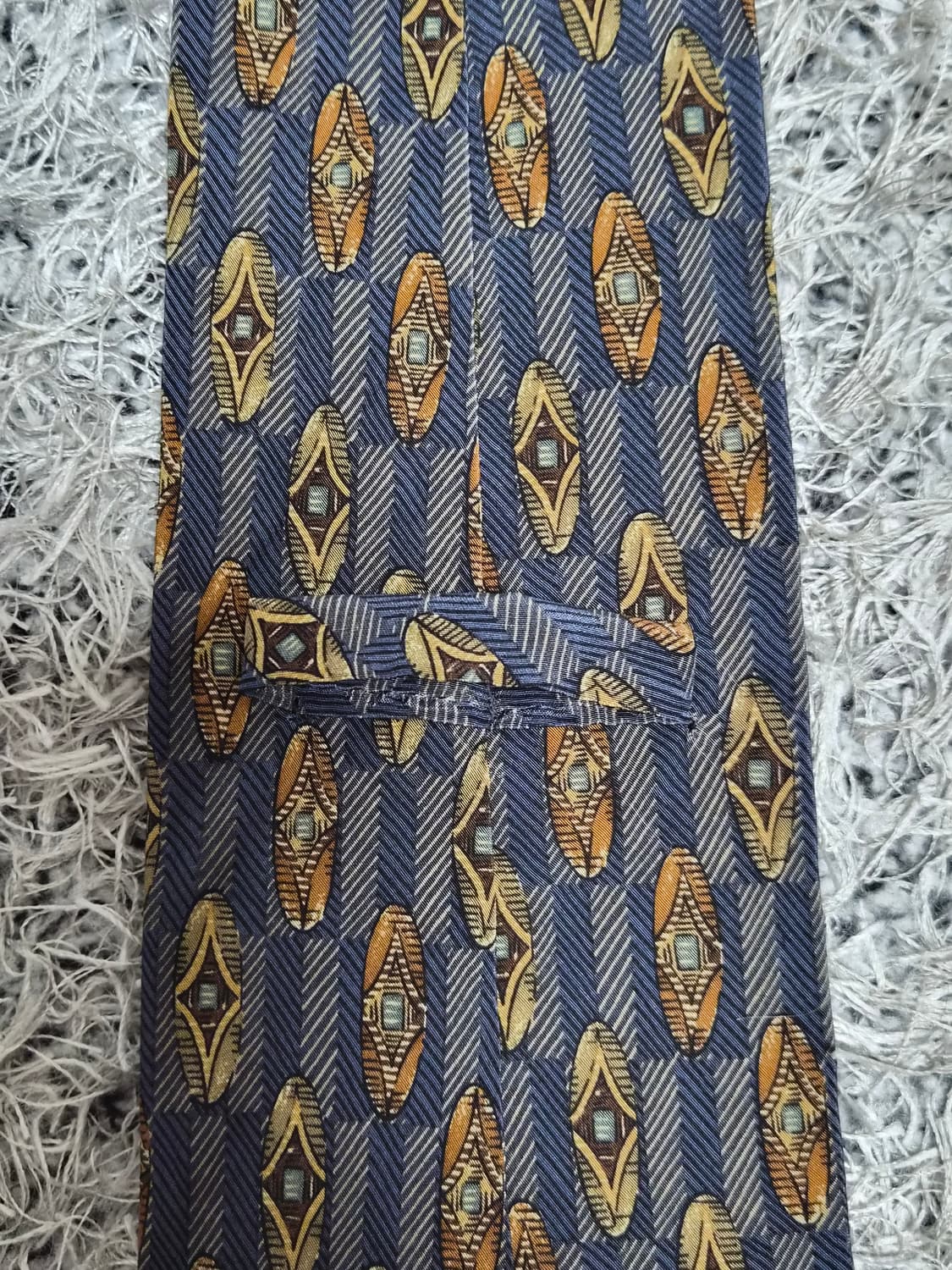 던힐Dunhill 인디언쉴드 패턴 넥타이 Free - N62 상품이미지4