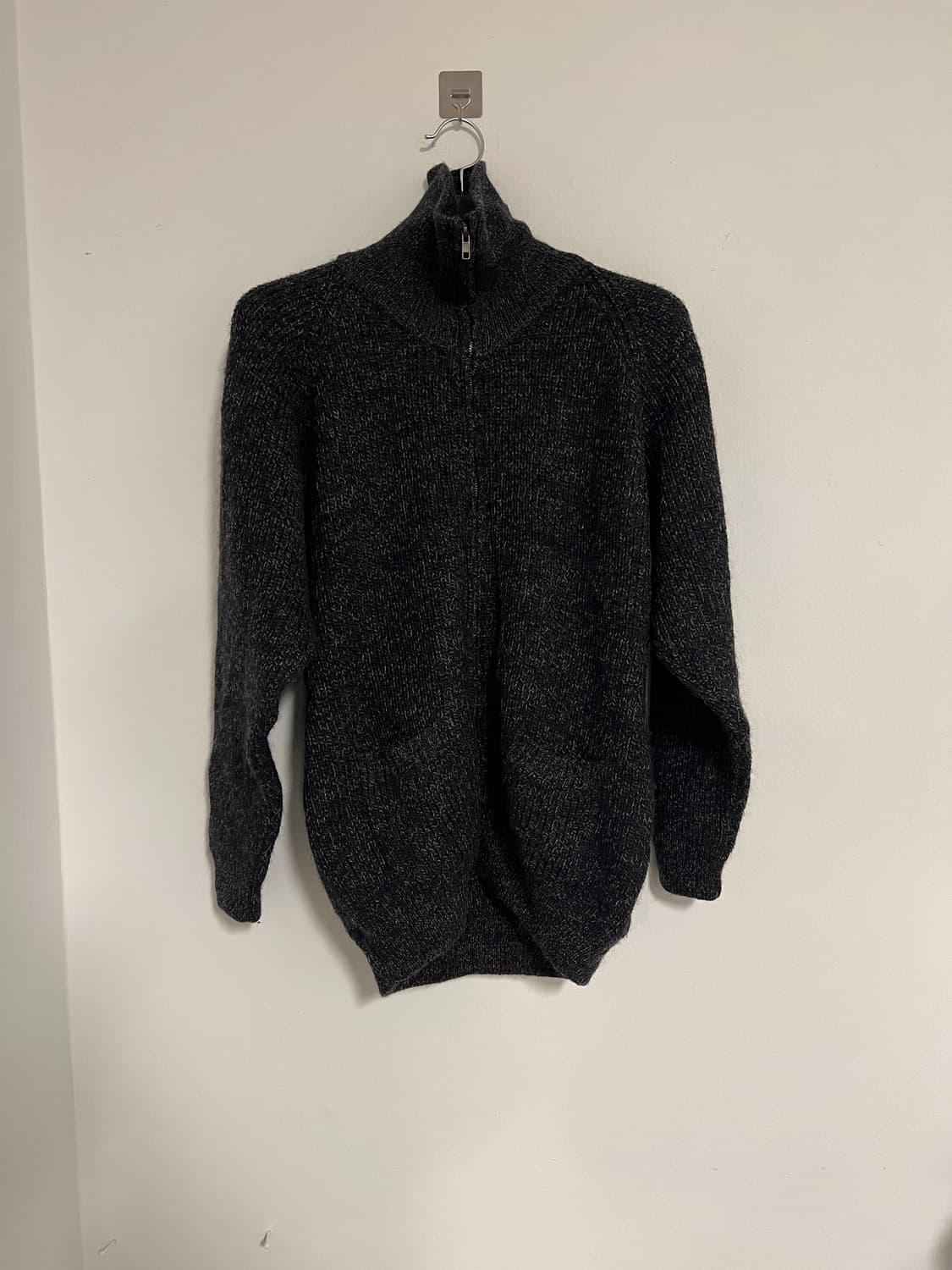 gim 브리티시 울 하프집 하이넥 집업 니트 상품이미지4