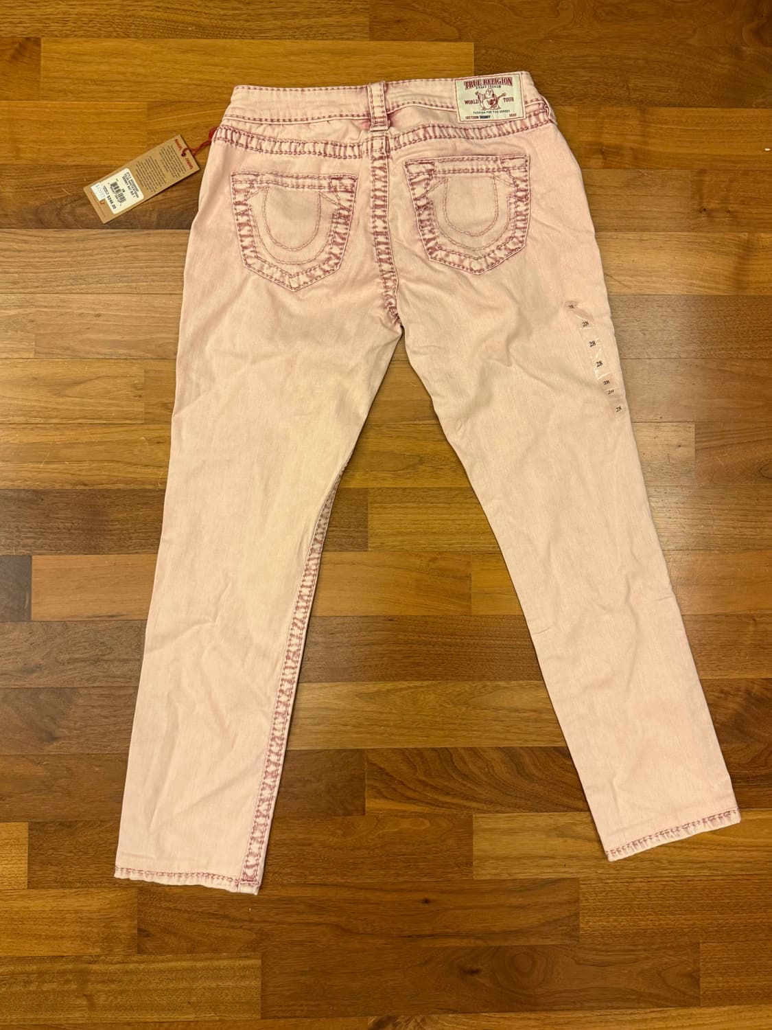 TrueReligion 트루릴리전 딸기우유색 스키니 바지 상품이미지3