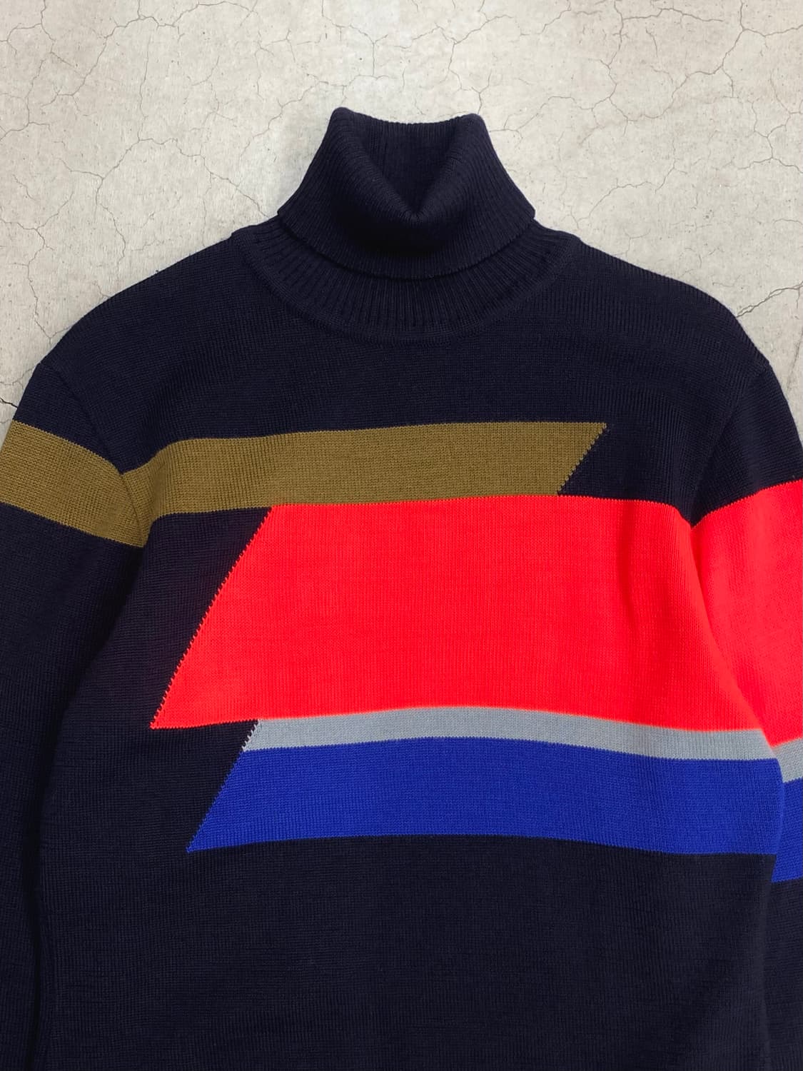 딕 비켐버그 컬러 블록 터틀넥 스웨터 상품이미지2