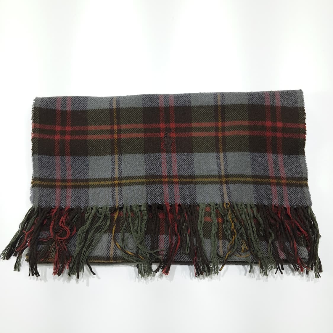 MX628 폴로 80s 프랑스판 코튼 타탄체크 멀티컬러 머플러 목도리 상품이미지7