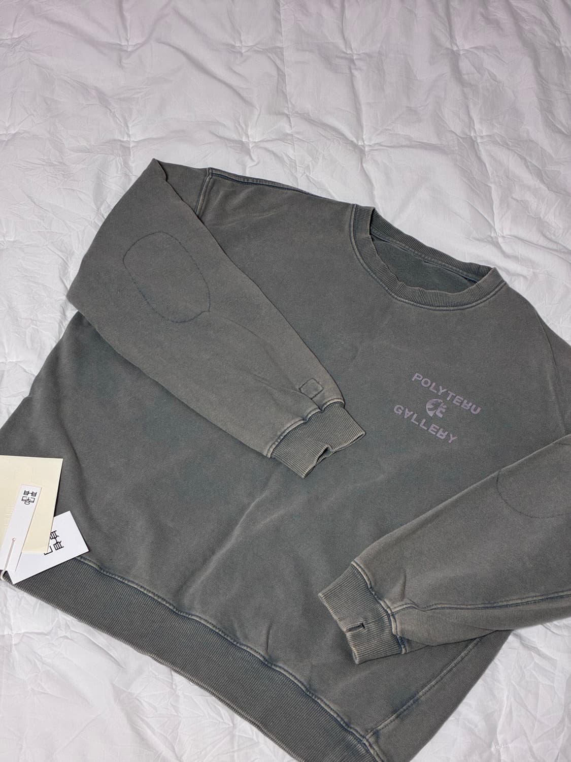 폴리테루 1011 루즈드 스웻셔츠 / 워시드 그린 2 상품이미지4