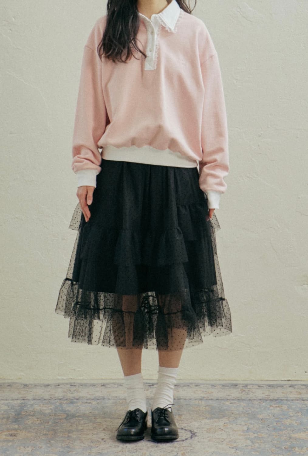 호쿠스포쿠스 샤 도트 롱 스커트 상품이미지2