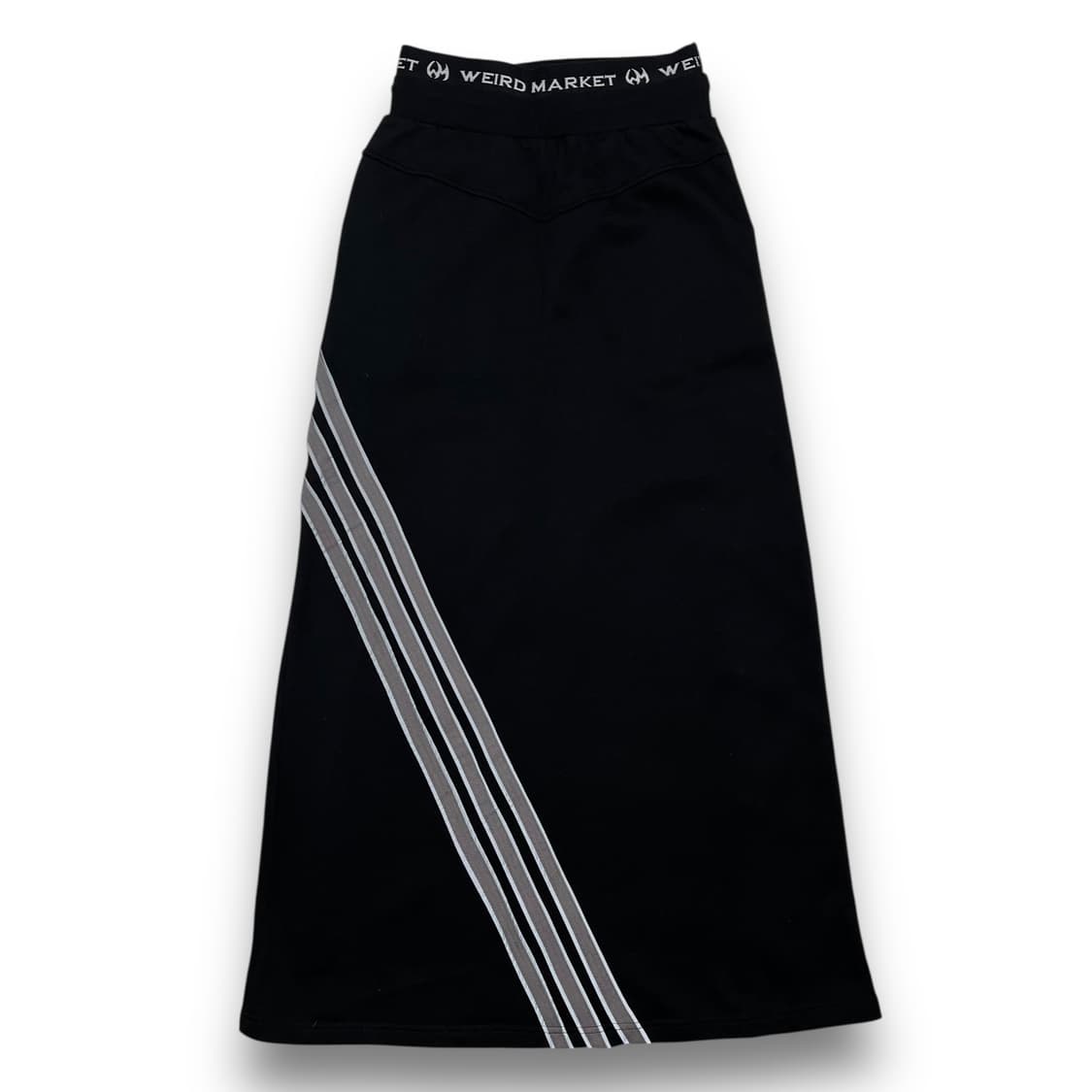 위어드 마켓 복서 로고 프리브 해체주의 삼선 다크 트랙스커트 상품이미지4