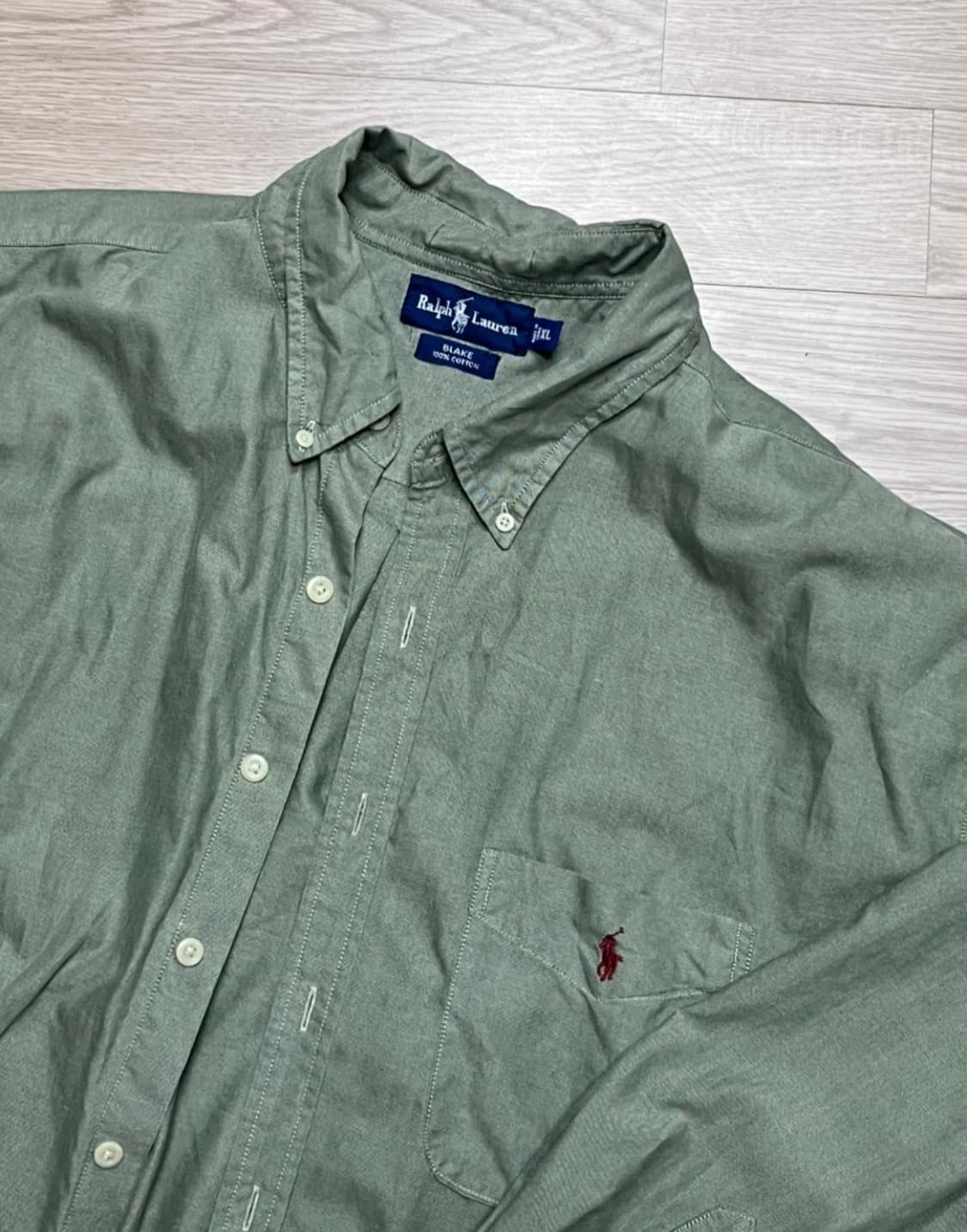 폴로 카키 긴팔 셔츠 남방 상품이미지1