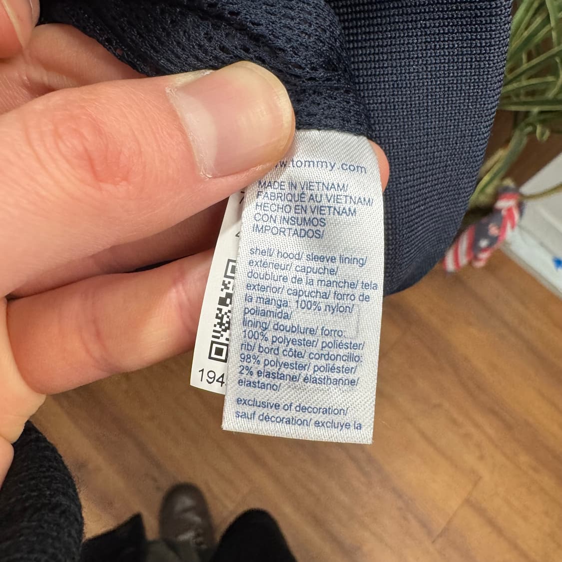 타미힐피거 코튼 캔버스 하이넥 집업 자켓 전면 로고 포인트 화이트 상품이미지9