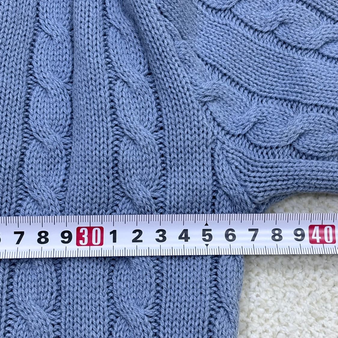 실측확인 앤 여성 크롭 케이블 니트 0313E 상품이미지6