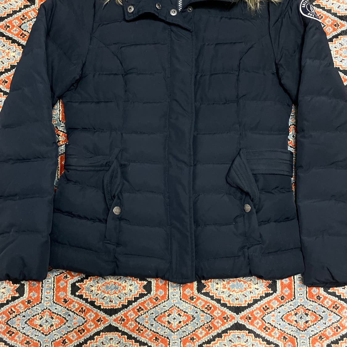 아베크롬비 네이비 덕다운 패딩점퍼 여성M 상품이미지3