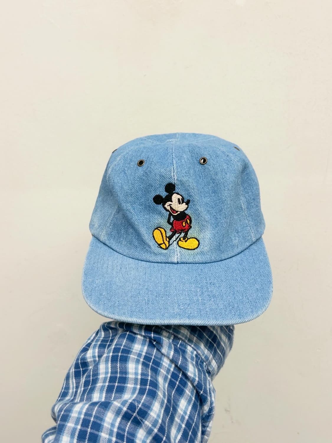 90s USA 디즈니 미키마우스 데님 캡 상품이미지1