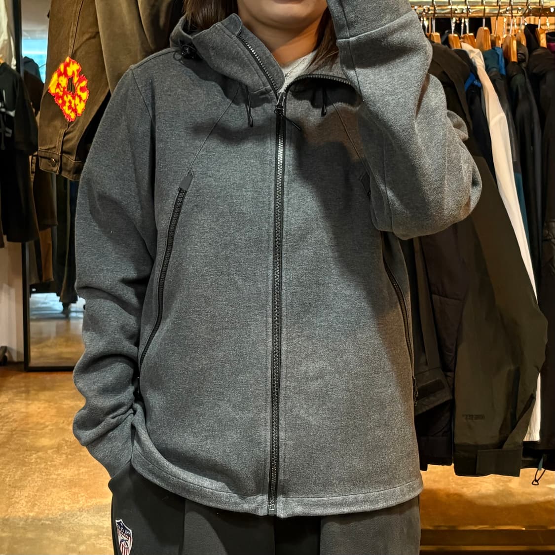 노스페이스 그레이 후드집업 상품이미지1