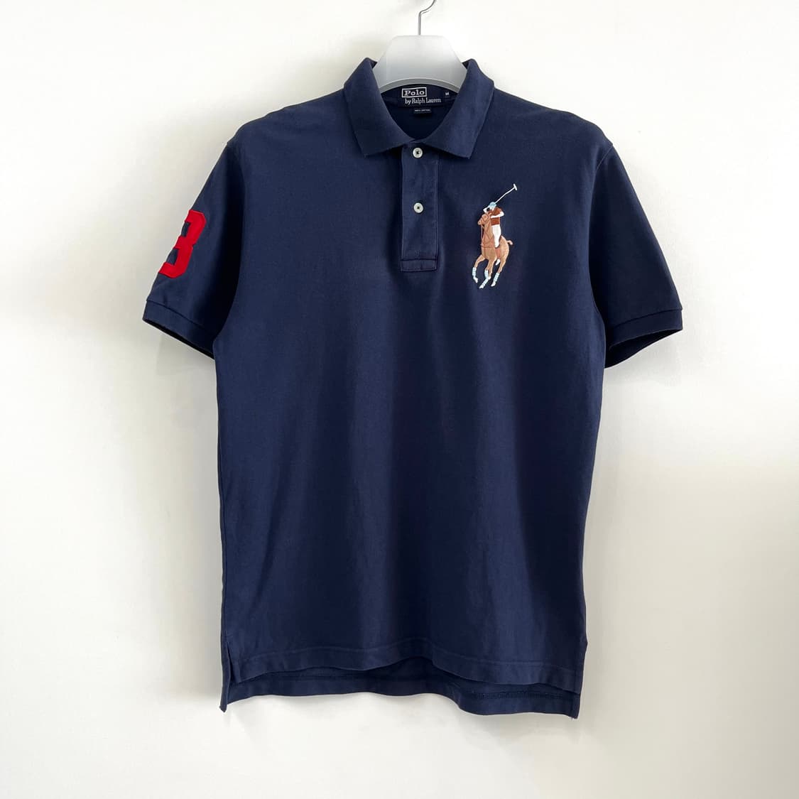 폴로 랄프로렌 빅포니 네이비 카라 반팔 티셔츠 상품이미지2