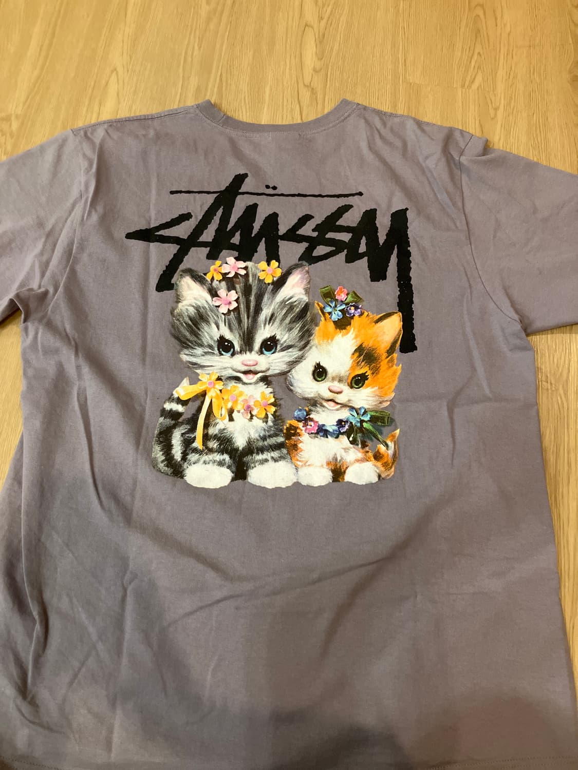 스투시 키튼 고양이 반팔 티셔츠 모브 23SS L사이즈 상품이미지3