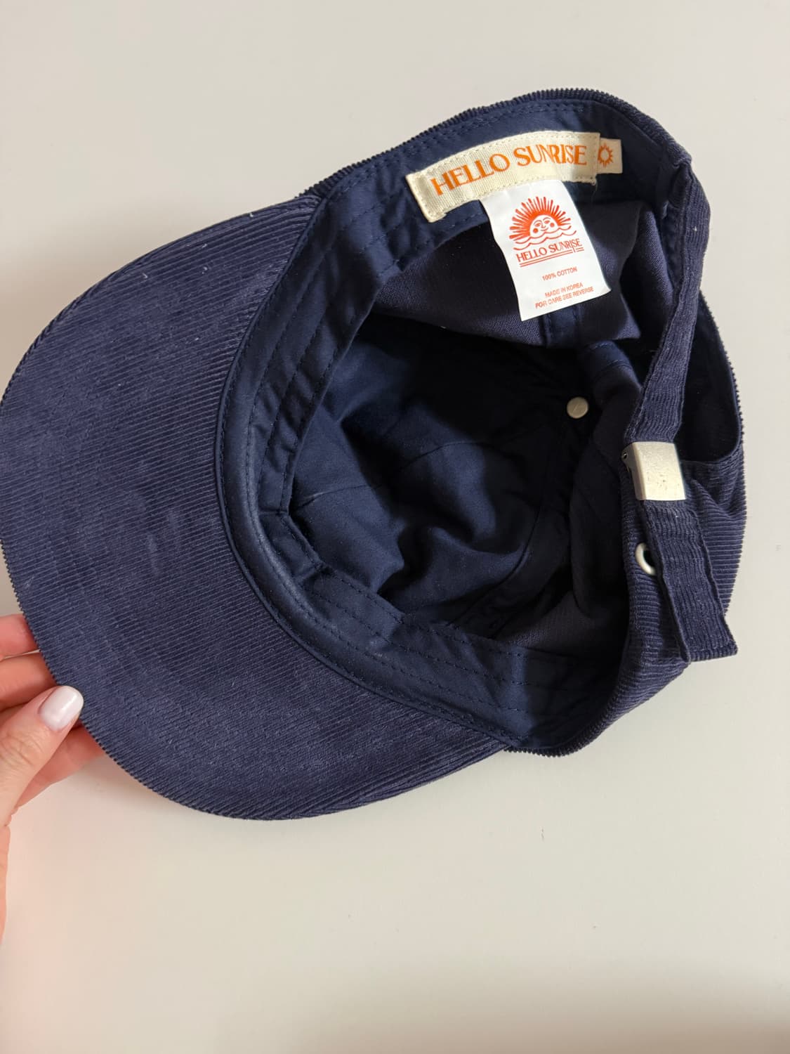헬로선라이즈 코듀로이 캡 (네이비) 상품이미지2