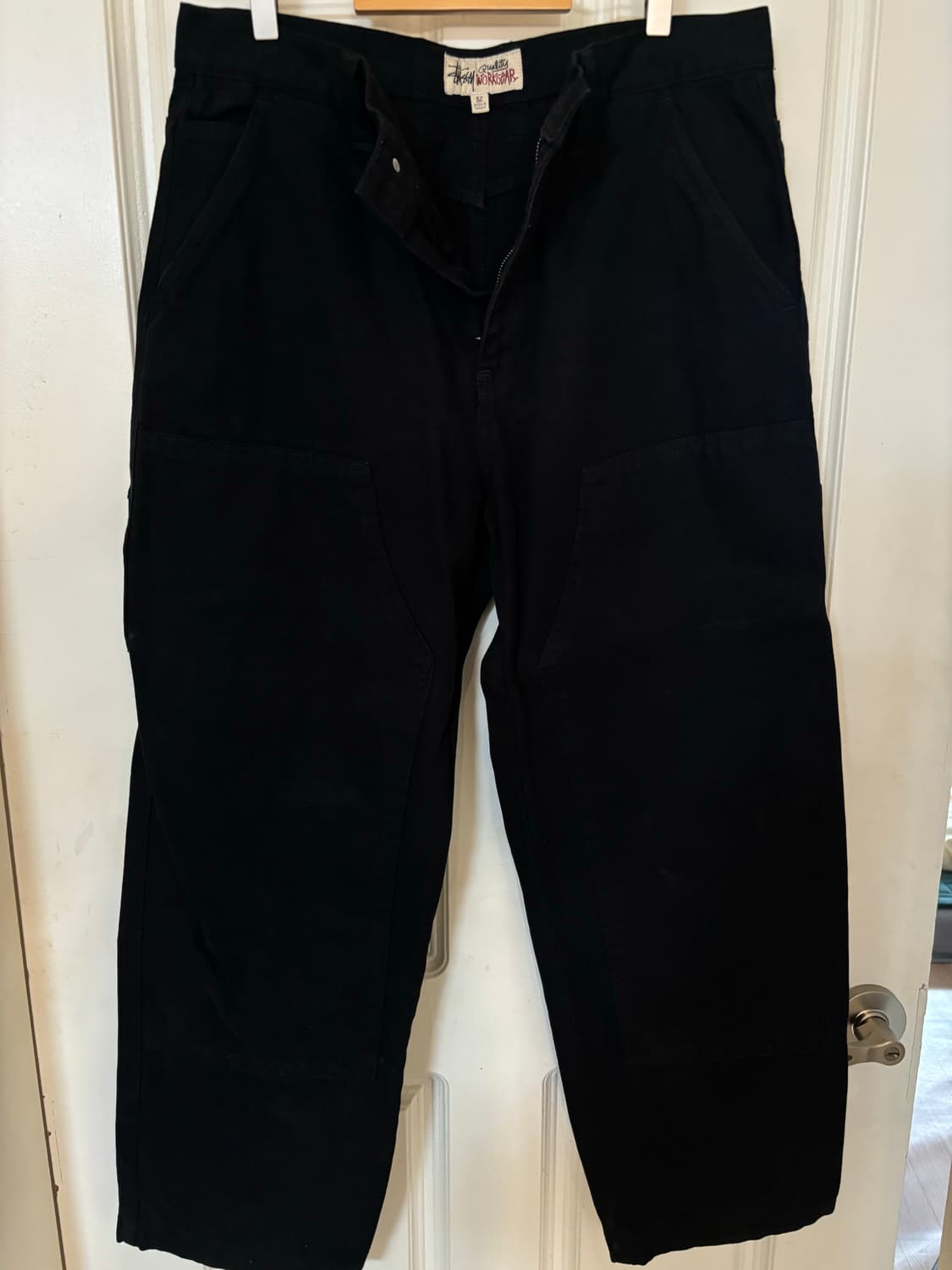 스투시 캔버스 워크팬츠 블랙 상품이미지1