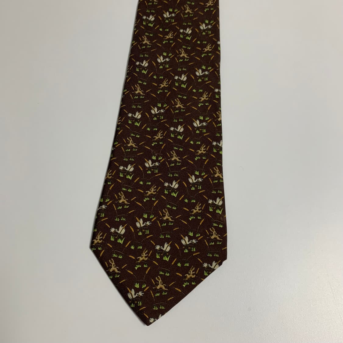 살바토레 페레가모 이태리 100실크 명품넥타이 브라운컬러 A+등급 상품이미지10