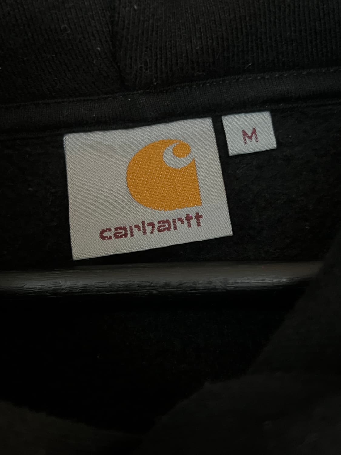 칼하트 블랙 로고 후드티 M 상품이미지4