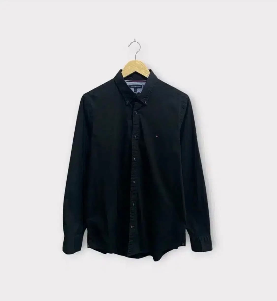 타미힐피거 슬림핏 블랙 셔츠 L 상품이미지1