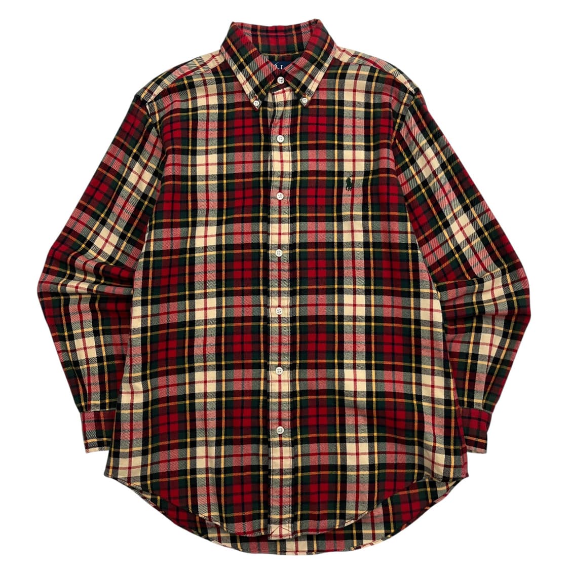 폴로 랄프로렌 딥그린포니 타탄체크 울 셔츠 S 상품이미지2