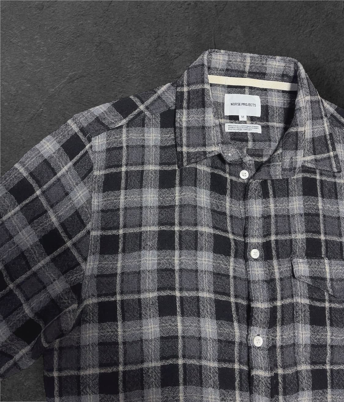 Norse Projects 울 체크 셔츠 M 상품이미지5