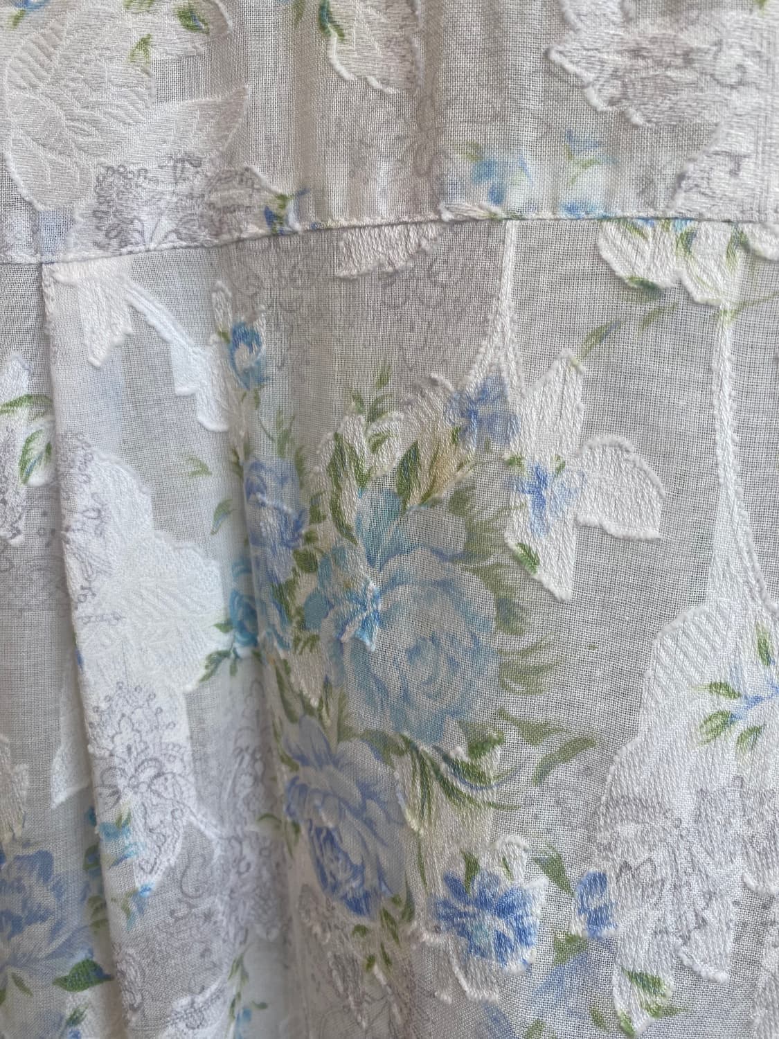 빈티지 플라워 반팔자켓블라우스(L) 상품이미지9