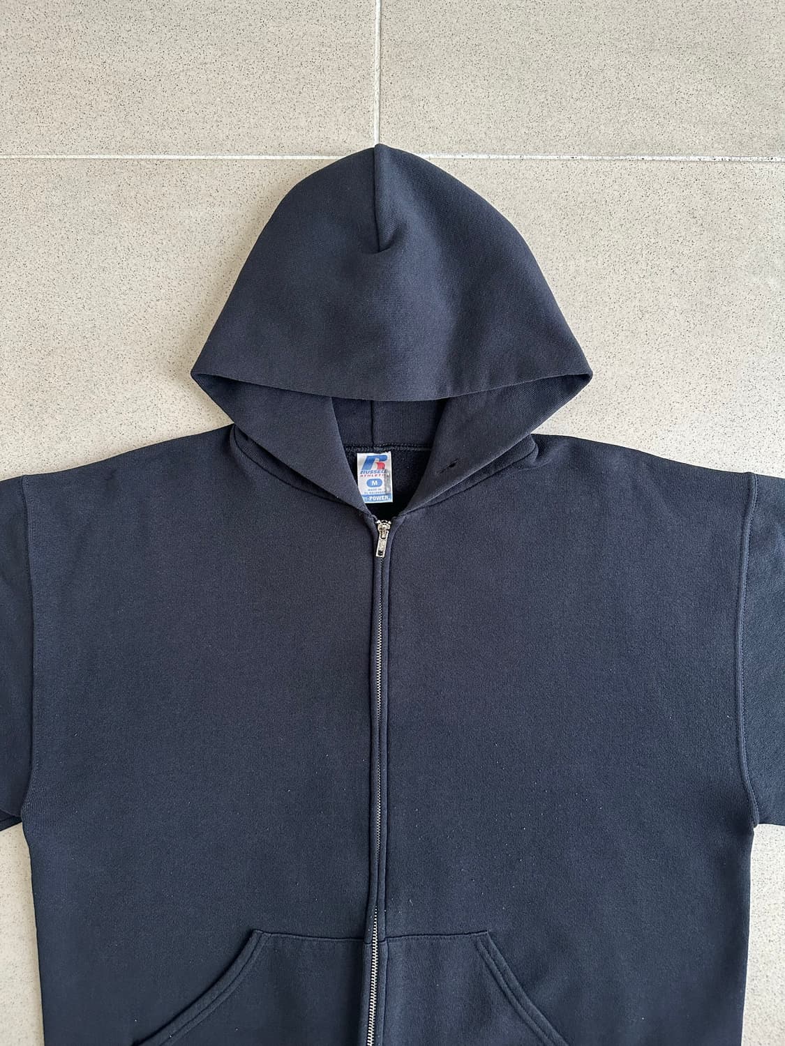 빈티지 러셀 후드집업 블랙 M 상품이미지4