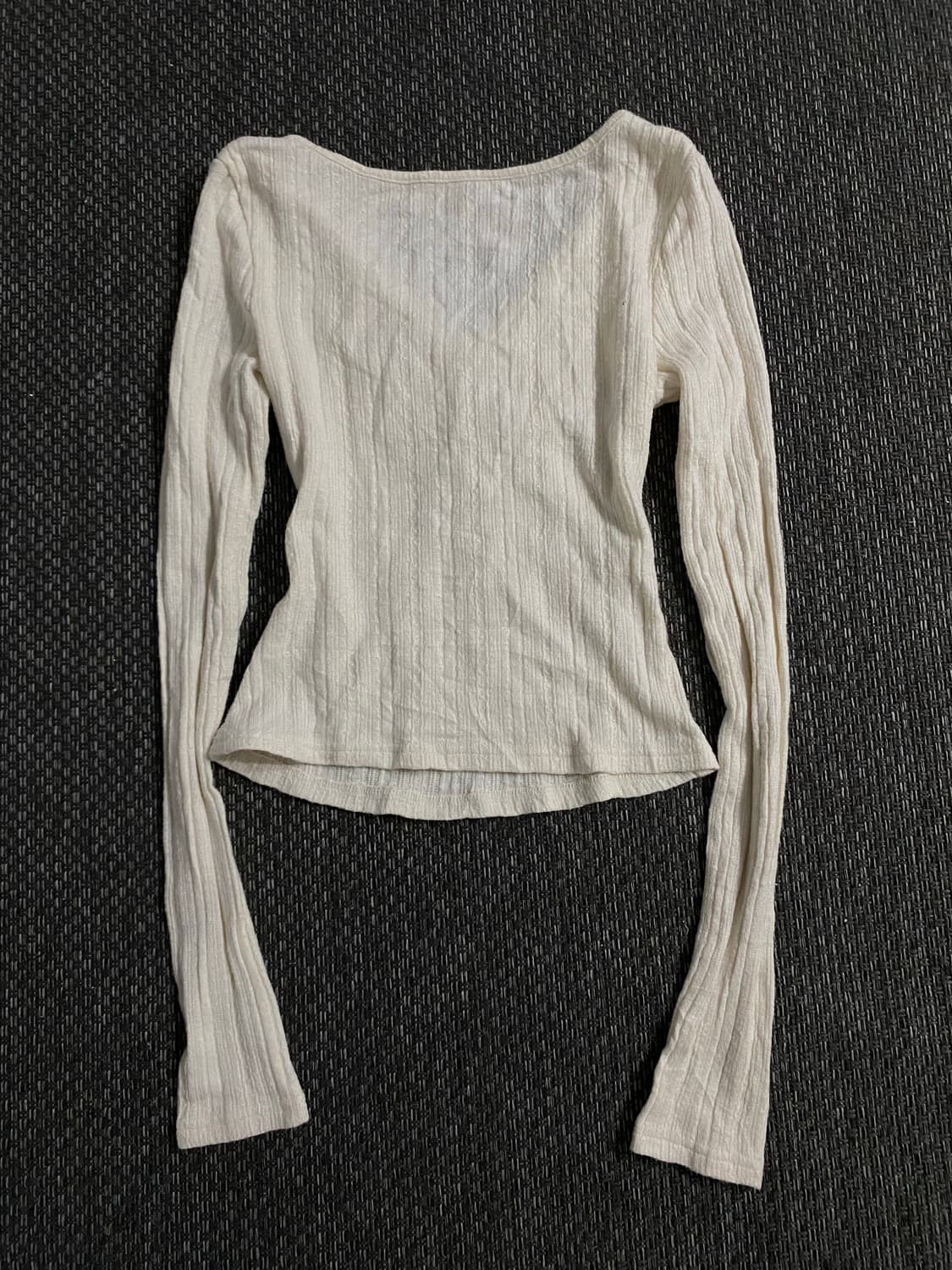 Lace Detail White Crop Slim Fit Sleeve 상품이미지8