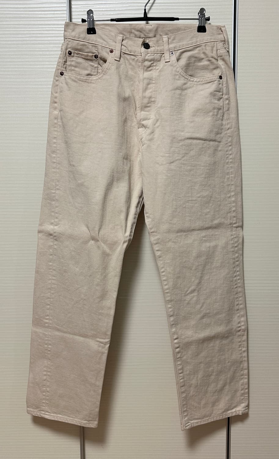 아프레쎄 워시드 데님 팬츠 에크루 32사이즈 판매합니다 상품이미지8