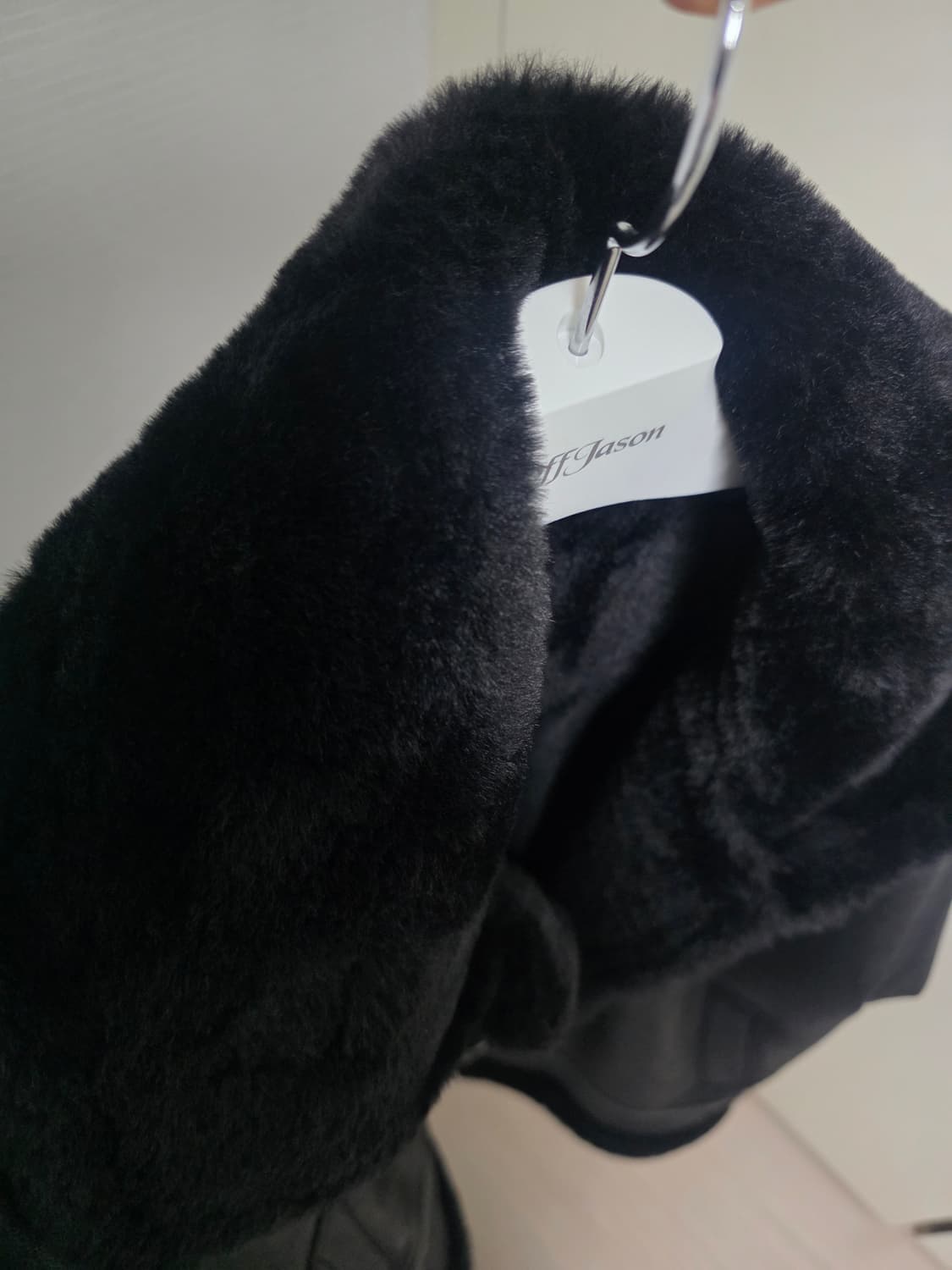 도프제이슨 하이넥 레더 무톤 자켓 NOIR, 무스탕 상품이미지3