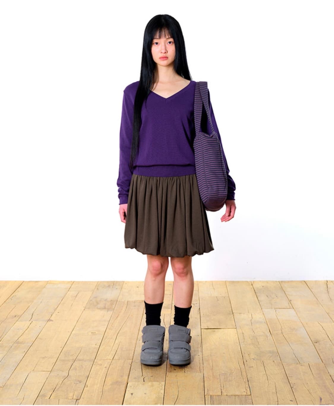 코이세이오038 펌킨 스커트 카키 상품이미지2