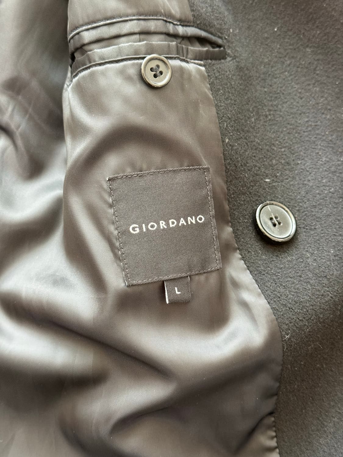 [L] 지오다노 더블코트 블랙 상품이미지3