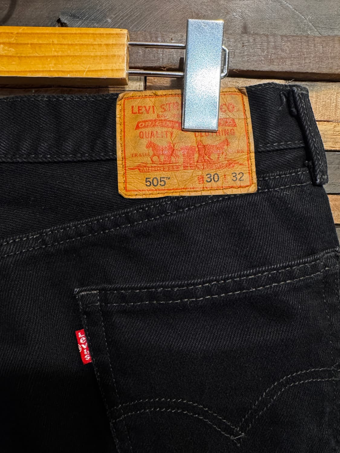 Levis 505 Cutted Black Denim Pants (31) 상품이미지4