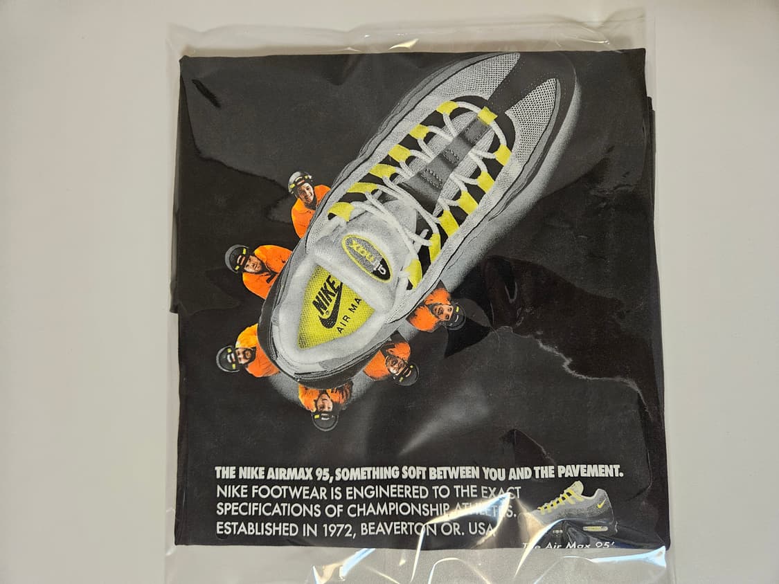 [해외M] 나이키 에어맥스95 워시드 티셔츠 블랙 상품이미지8