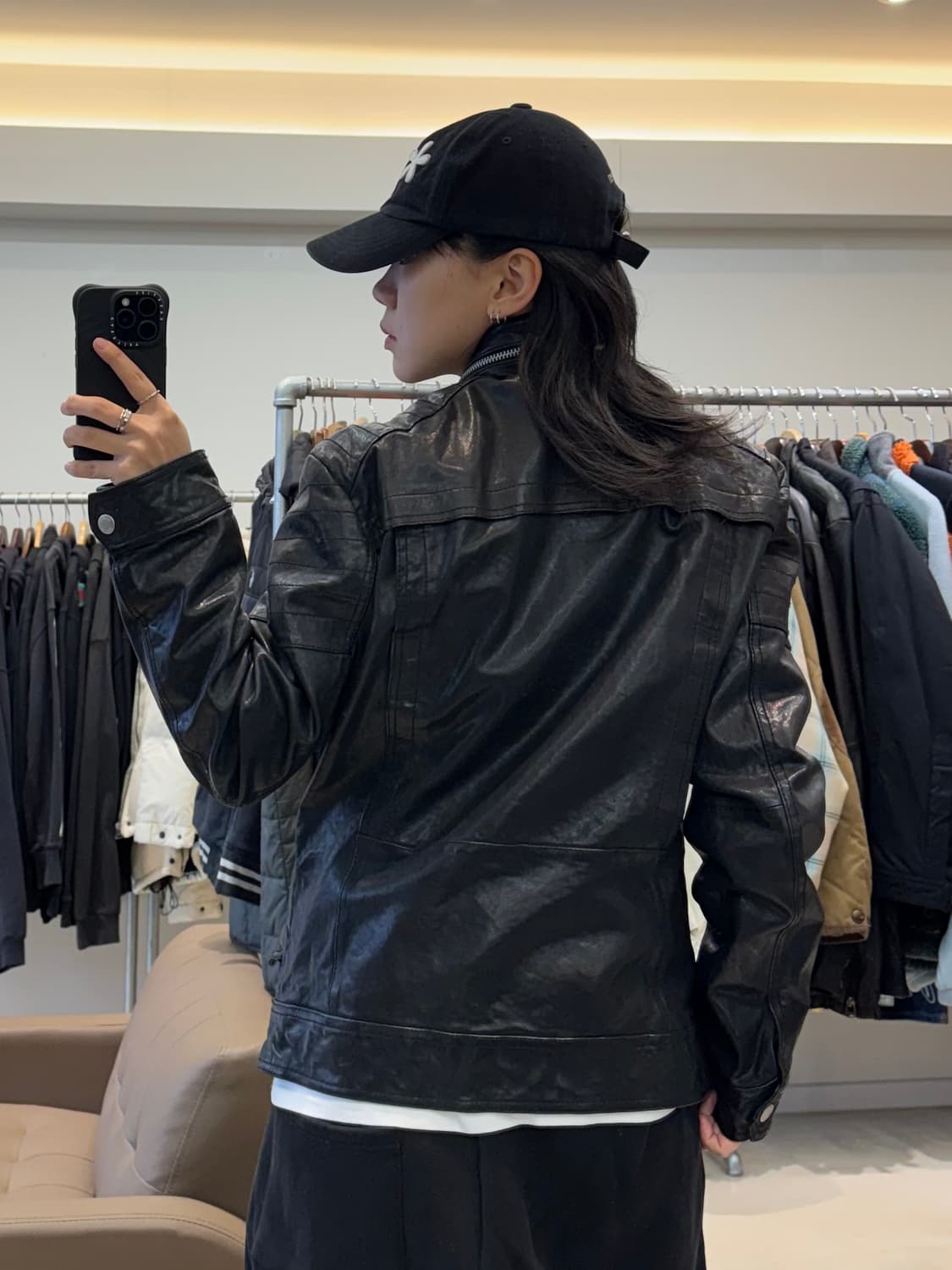 00s 게스 램스킨 라이더 자켓 상품이미지6