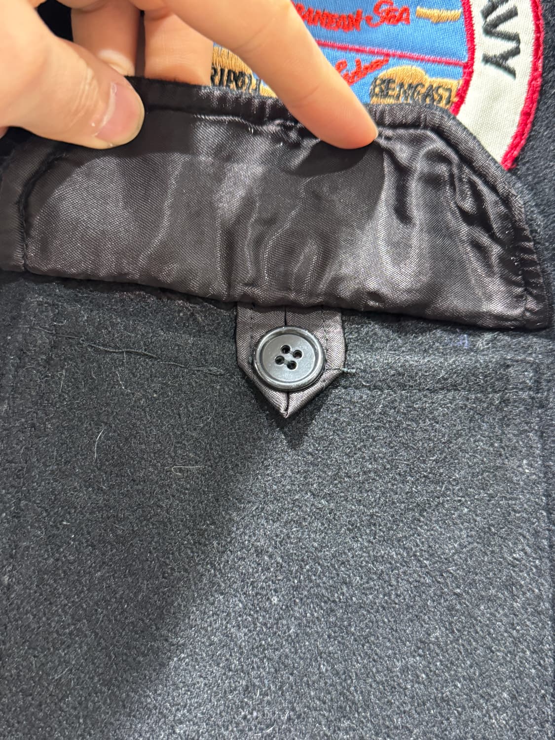 Rare 80s USS 아메리카 CV-66호 미키 마우스 수베니어 자켓 상품이미지5