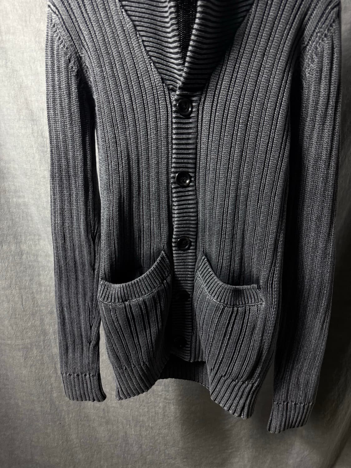 FUGA Washed Shawl Collar Knit Cadigan 상품이미지4