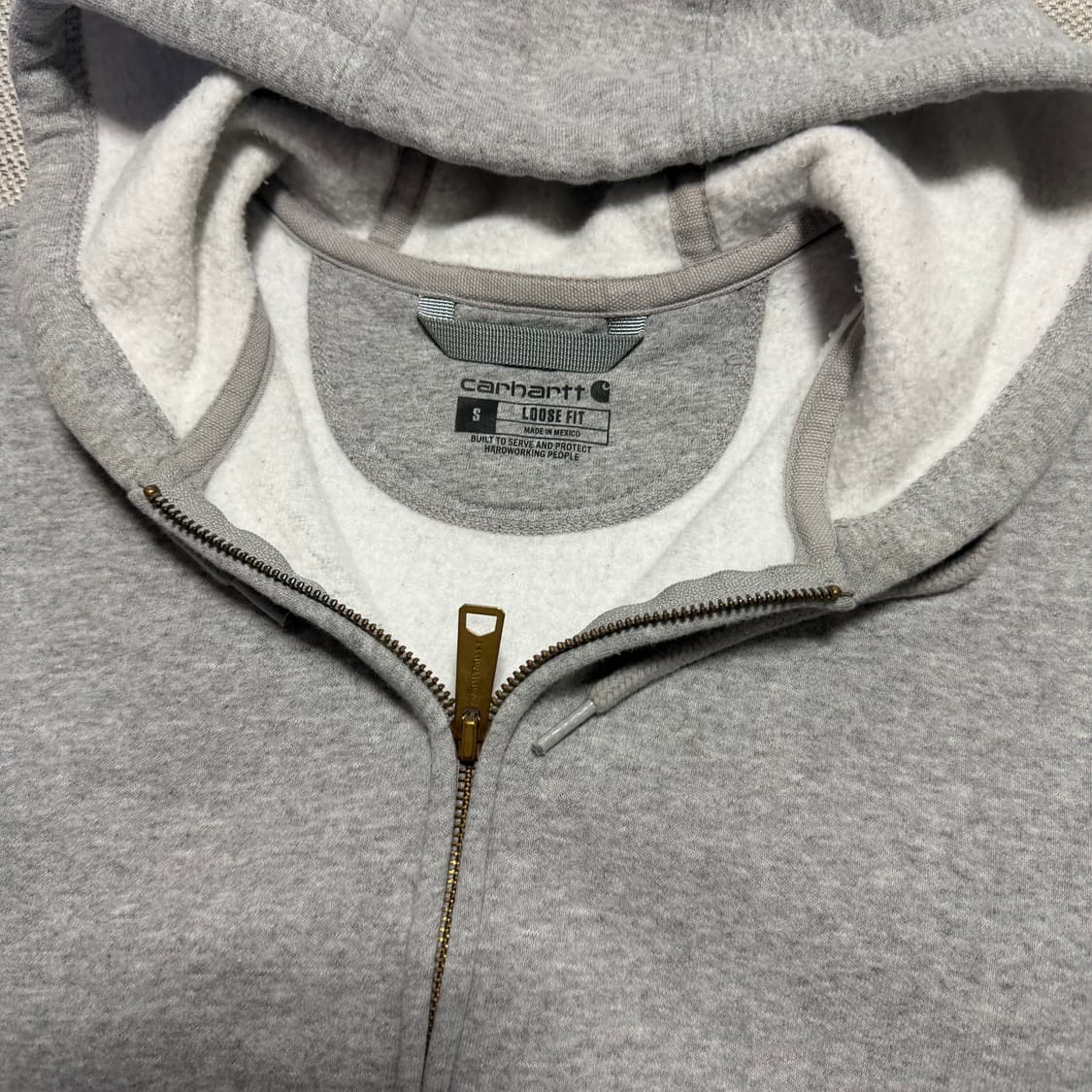 칼하트 루즈 핏 기모 후드집업 상품이미지2