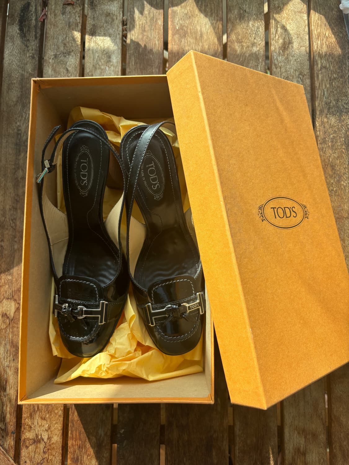 토즈 여성 블랙 가죽 힐 36size (230) 상품이미지1