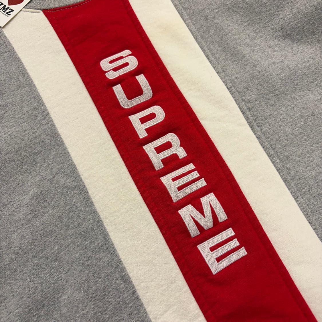 [L] 17ss 슈프림 스트라이프 맨투맨 그레이 B752 상품이미지7