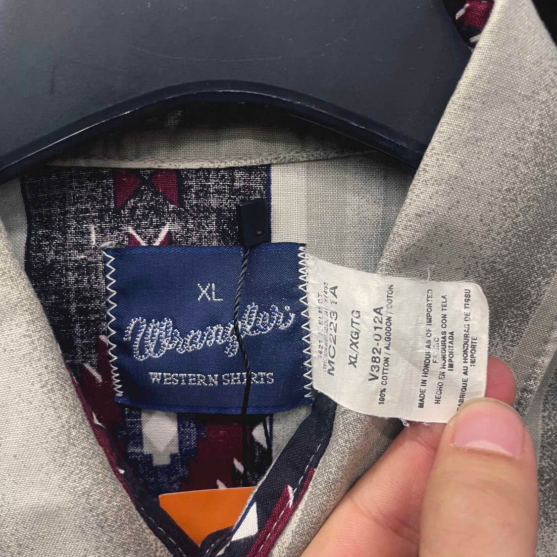 90s 랭글러 펄 스냅 아즈텍 패턴 웨스턴 카우보이 셔츠 N505 상품이미지8