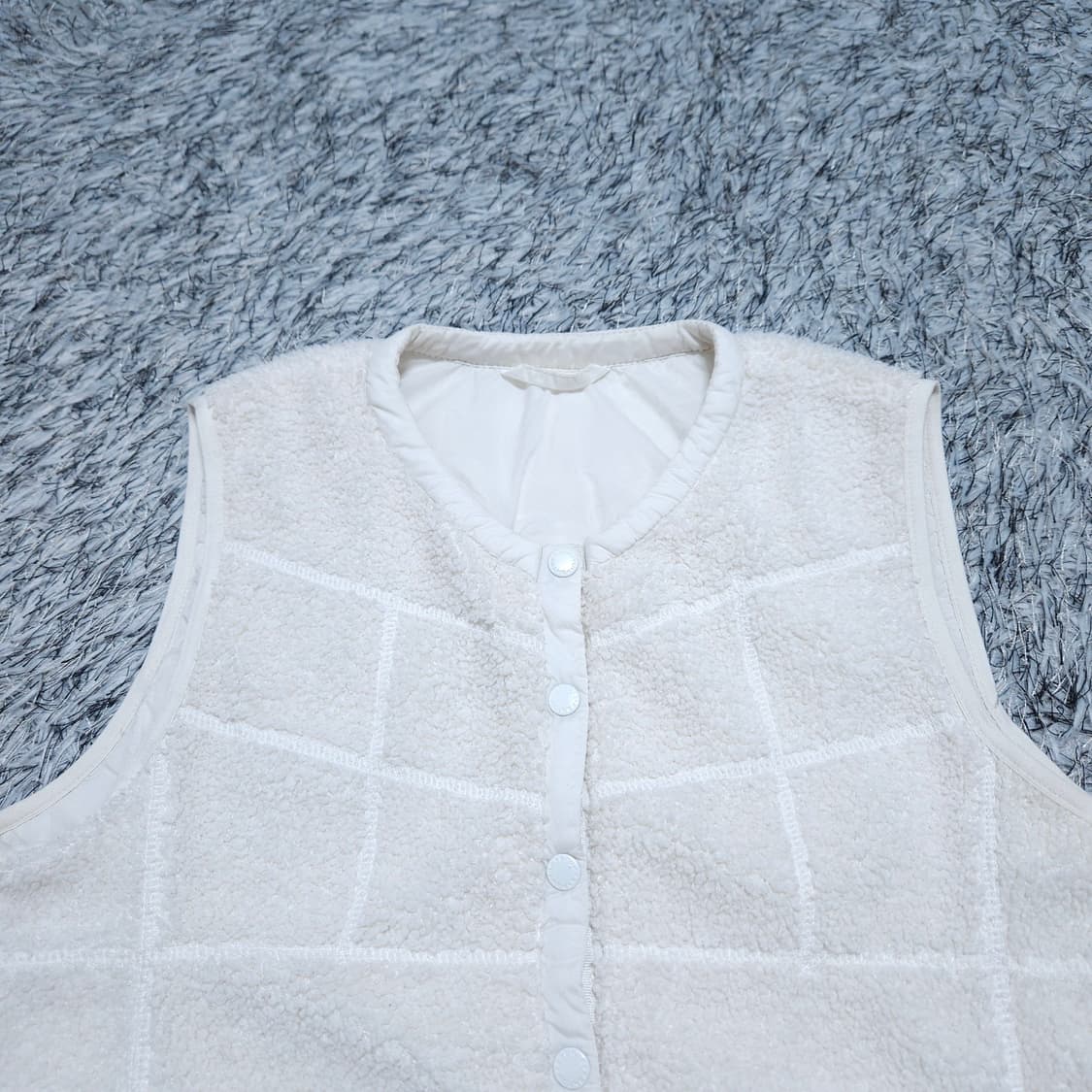 팬텀골프)90 여자 아이보리 방풍패딩조끼 양털조끼 / 왕눈이샵 상품이미지2