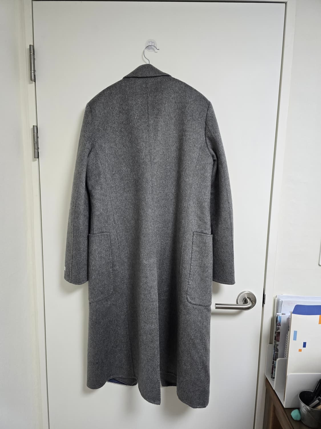 TIME 타임 지블링 캐시미어 100프로 더블 롱 코트 상품이미지2