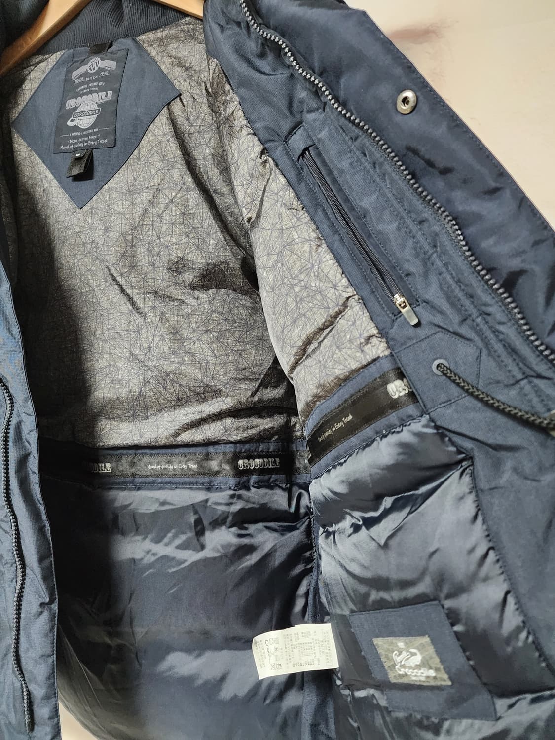 크로커다일 네이비 패딩 점퍼 상품이미지8