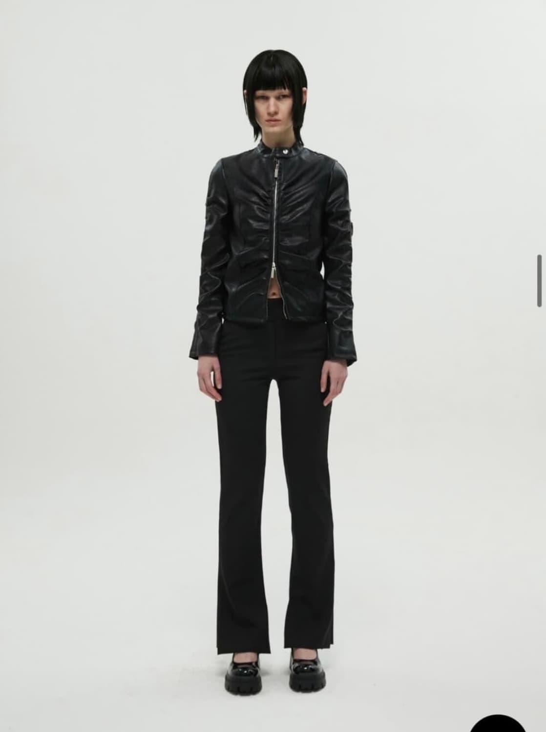 나체 셔링 레더자켓 블랙 상품이미지2
