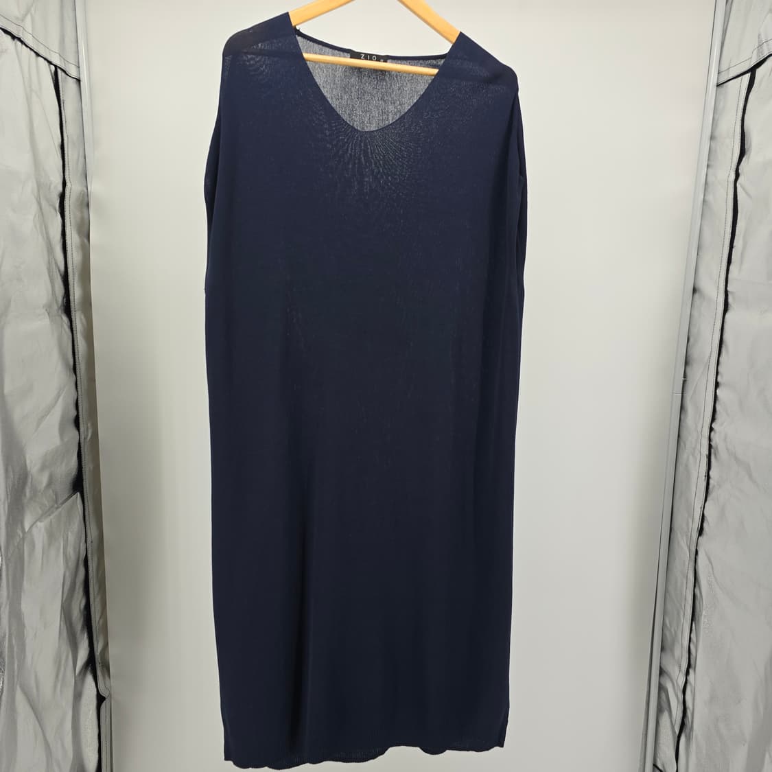 ZIO SONGZIO 썸머 니트 슬리브리스 원피스 네이비 88 상품이미지1