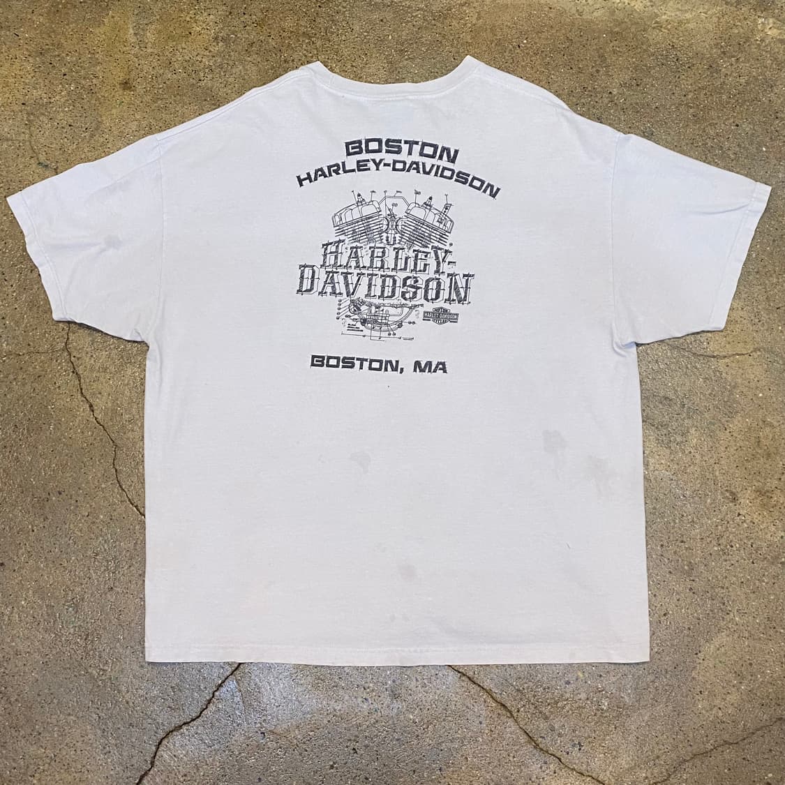 미국 빈티지 할리데이비슨 레어 유니크 프린팅 티셔츠 반팔티 상품이미지8