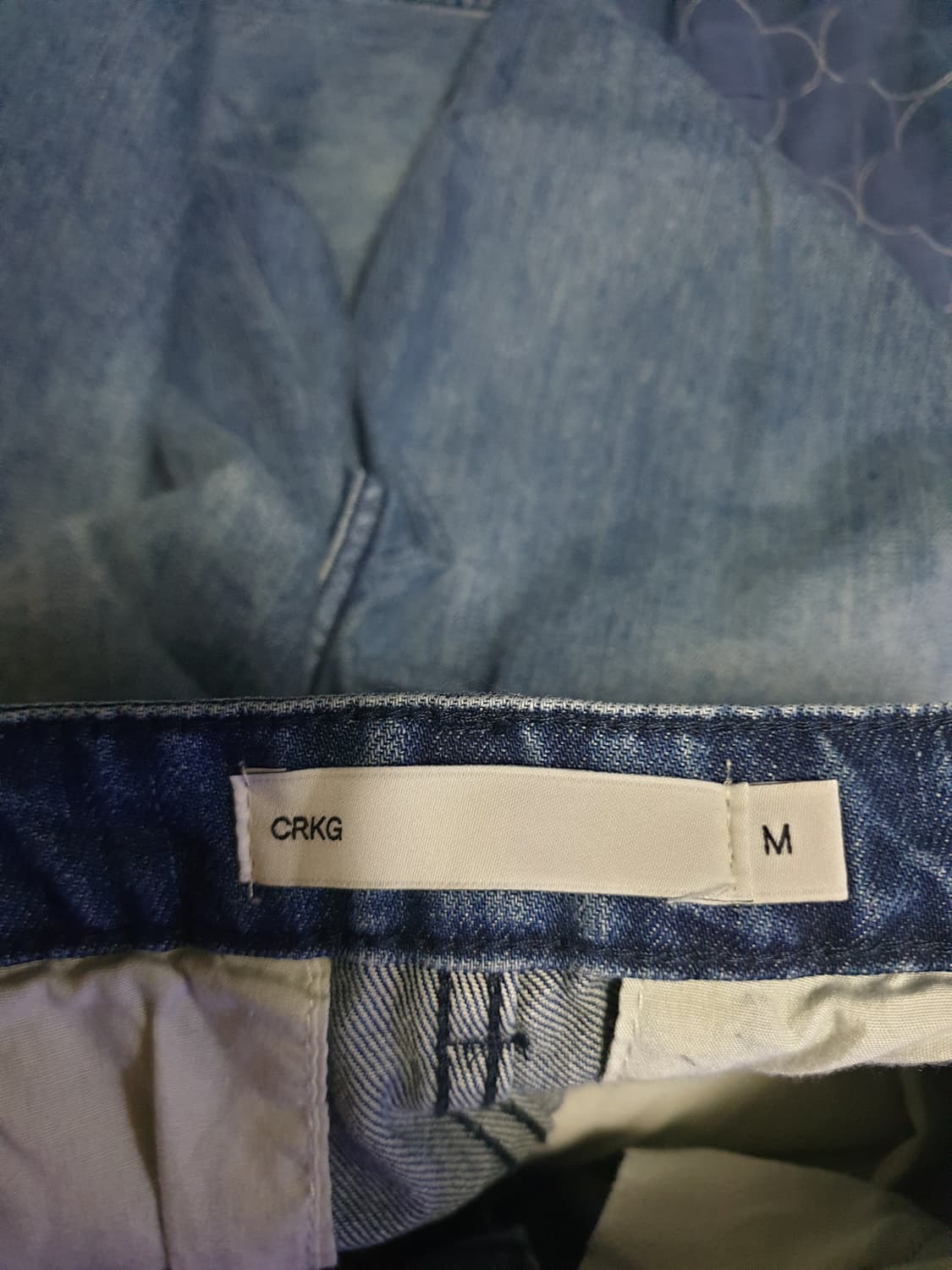 CORKAGE 커브드 사이드 핀턱 워싱 벌룬 데님팬츠 (M) 상품이미지6